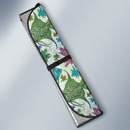 Angelfish Tribal Pattern Print Design 01 Car Sun Shade-JORJUNE.COM