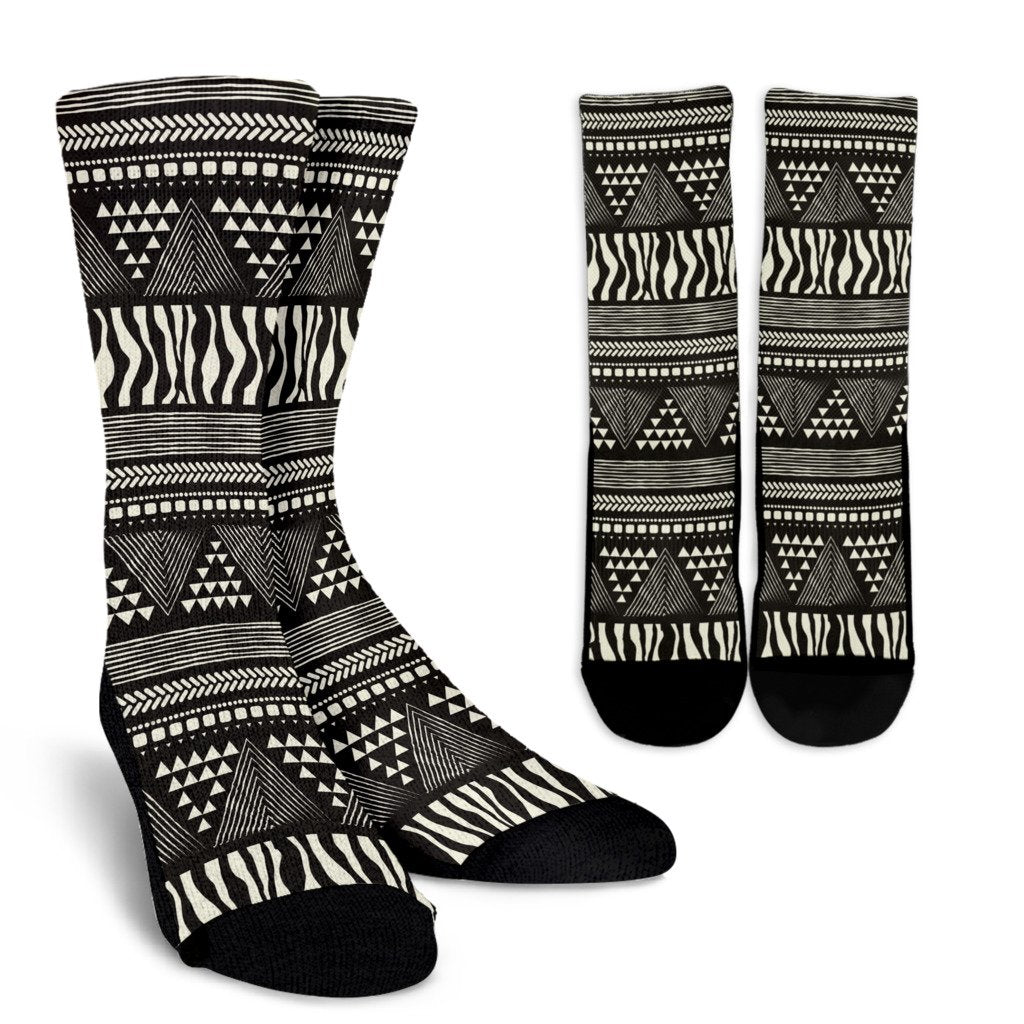Animal Skin Aztec Pattern Crew Socks