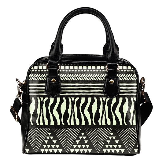 Animal Skin Aztec Pattern Leather Shoulder Handbag