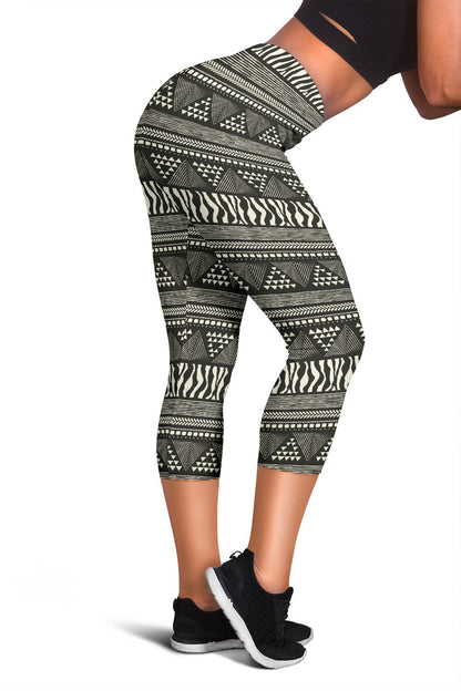 Animal Skin Aztec Pattern Women Capris