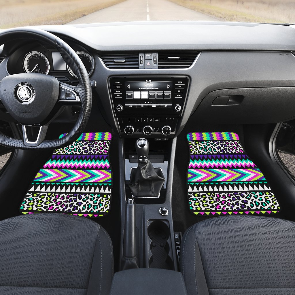 Animal Skin Aztec Rainbow Car Floor Mats