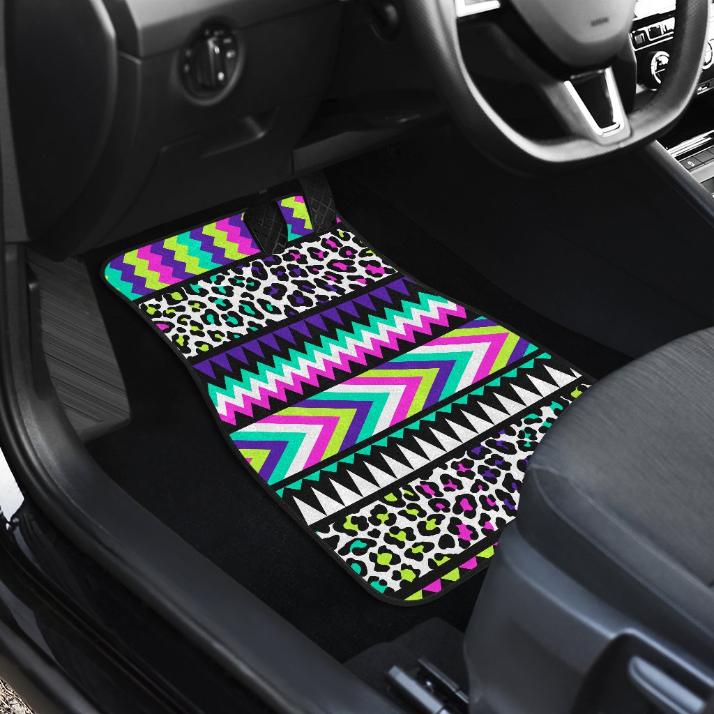 Animal Skin Aztec Rainbow Car Floor Mats