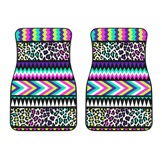 Animal Skin Aztec Rainbow Car Floor Mats