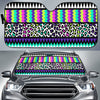 Animal Skin Aztec Rainbow Car Sun Shade-JorJune