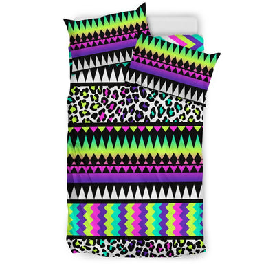 Animal Skin Aztec Rainbow Duvet Cover Bedding Set