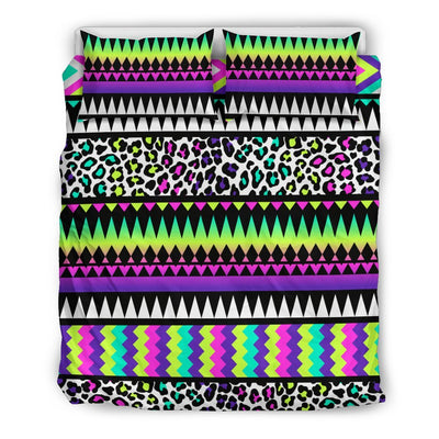 Animal Skin Aztec Rainbow Duvet Cover Bedding Set