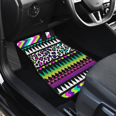 Animal Skin Aztec Rainbow Front and Back Car Floor Mats