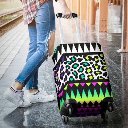 Animal Skin Aztec Rainbow Luggage Cover Protector