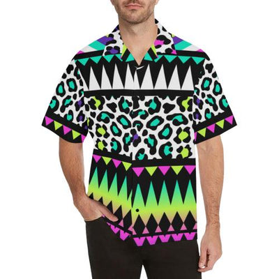 Animal Skin Aztec Rainbow Men Hawaiian Shirt