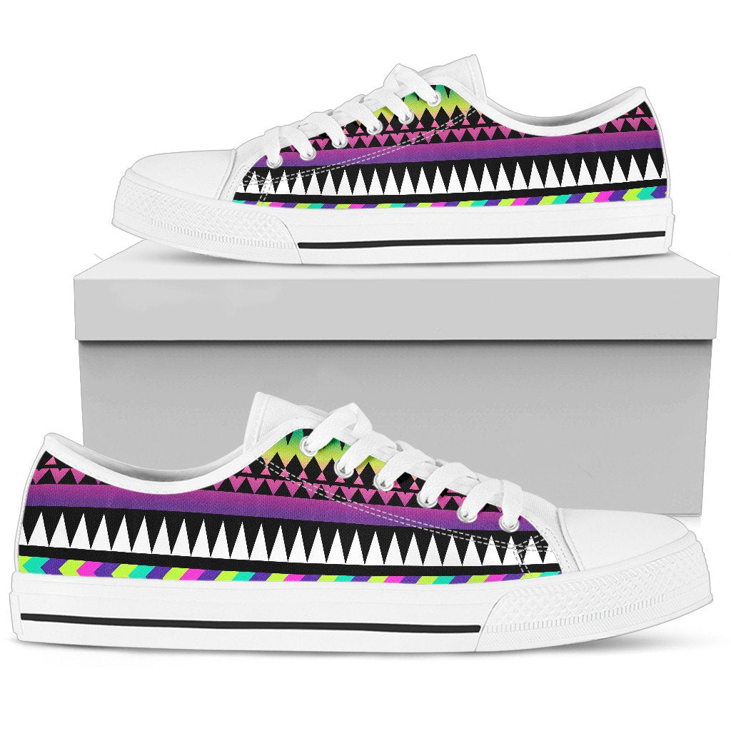 Animal Skin Aztec Rainbow Men Low Top Shoes
