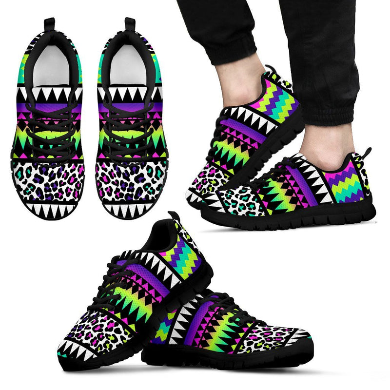 Animal Skin Aztec Rainbow Men Sneakers