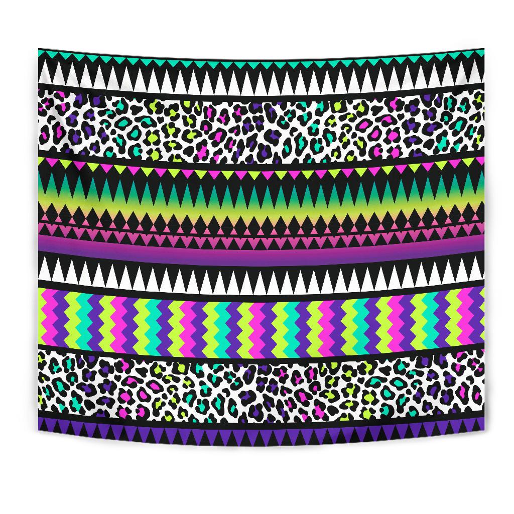 Animal Skin Aztec Rainbow Tapestry