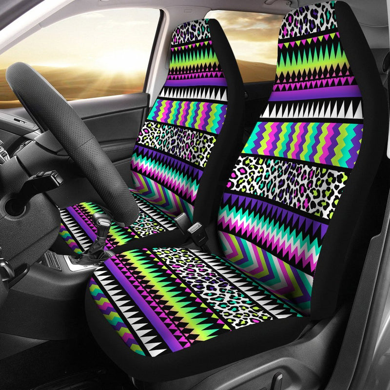 Animal Skin Aztec Rainbow Universal Fit Car Seat Covers
