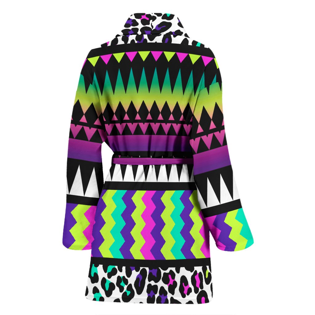 Animal Skin Aztec Rainbow Women Bath Robe