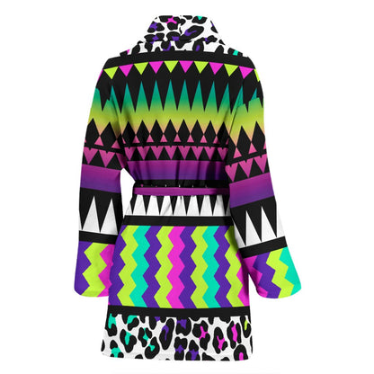 Animal Skin Aztec Rainbow Women Bath Robe