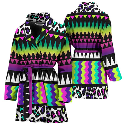 Animal Skin Aztec Rainbow Women Bath Robe