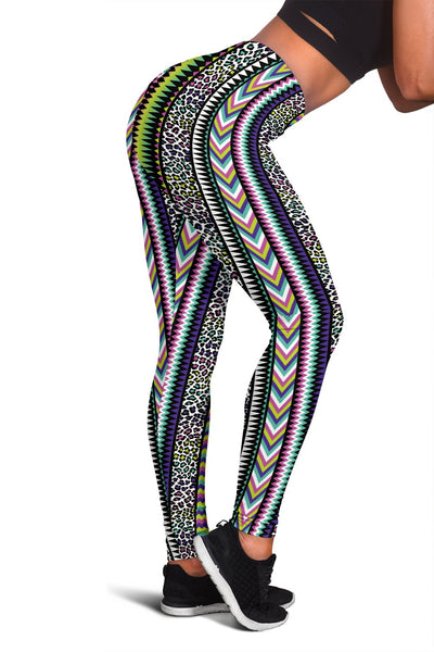Animal Skin Aztec Rainbow Women Leggings