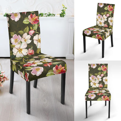 Apple blossom Pattern Print Design AB01 Dining Chair Slipcover-JORJUNE.COM