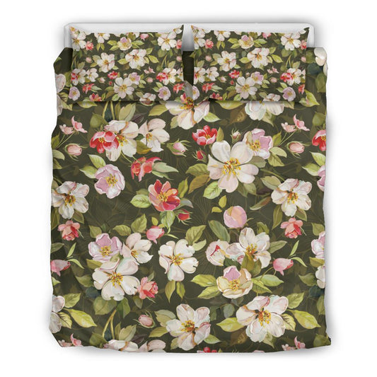 Apple Blossom Pattern Print Design AB01 Duvet Cover Bedding Set-JORJUNE.COM