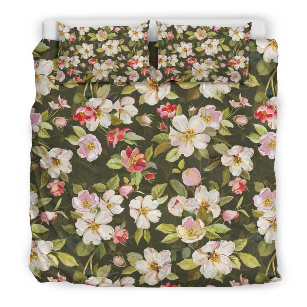 Apple Blossom Pattern Print Design AB01 Duvet Cover Bedding Set-JORJUNE.COM