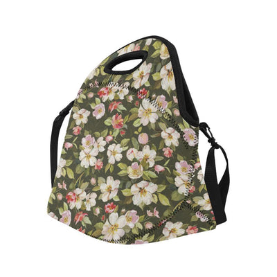 Apple blossom Pattern Print Design AB01 Neoprene Lunch Bag-JorJune