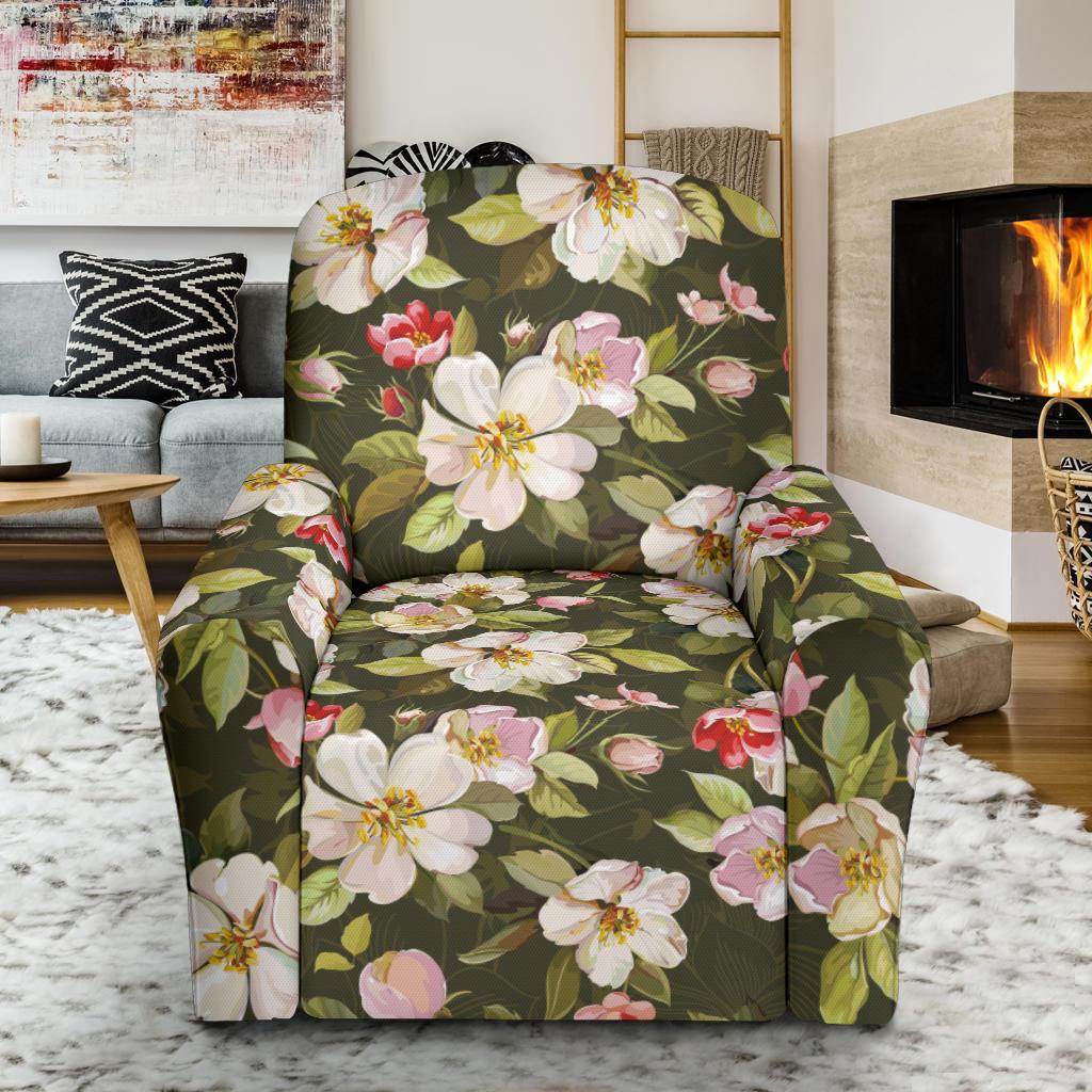 Apple blossom Pattern Print Design AB01 Recliner Slipcover-JORJUNE.COM