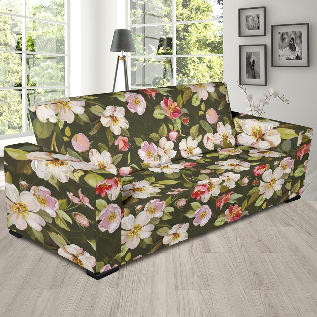 Apple blossom Pattern Print Design AB01 Sofa Slipcover-JORJUNE.COM