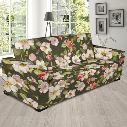 Apple blossom Pattern Print Design AB01 Sofa Slipcover-JORJUNE.COM