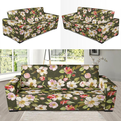 Apple blossom Pattern Print Design AB01 Sofa Slipcover-JORJUNE.COM