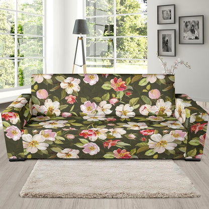 Apple blossom Pattern Print Design AB01 Sofa Slipcover-JORJUNE.COM