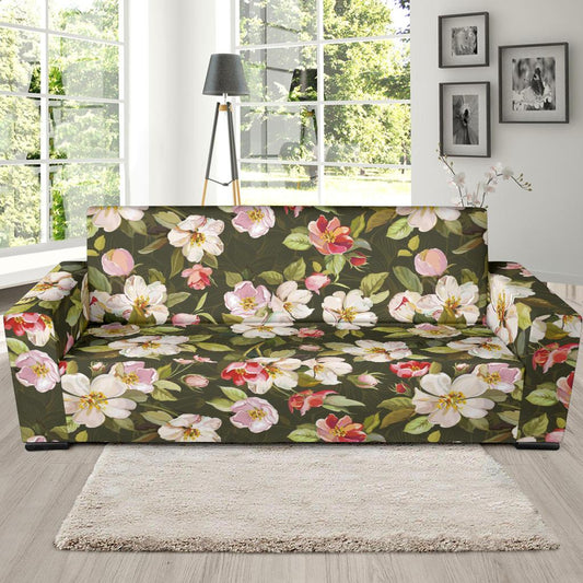 Apple blossom Pattern Print Design AB01 Sofa Slipcover-JORJUNE.COM
