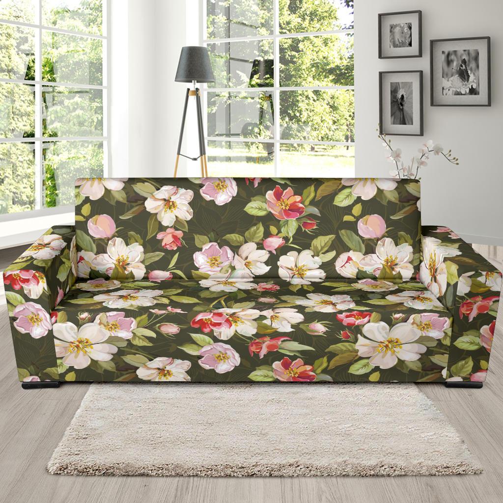 Apple blossom Pattern Print Design AB01 Sofa Slipcover-JORJUNE.COM