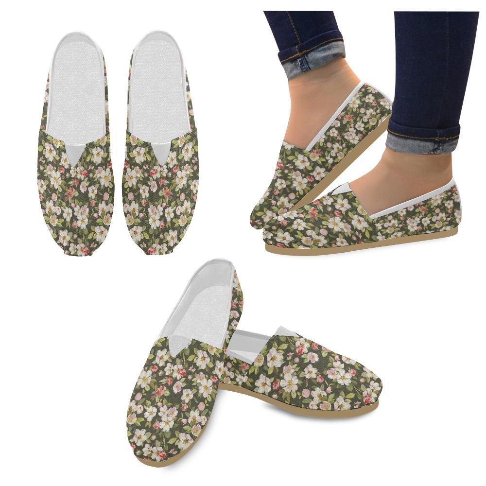 Apple blossom Pattern Print Design AB01 Women Casual Shoes-JorJune.com