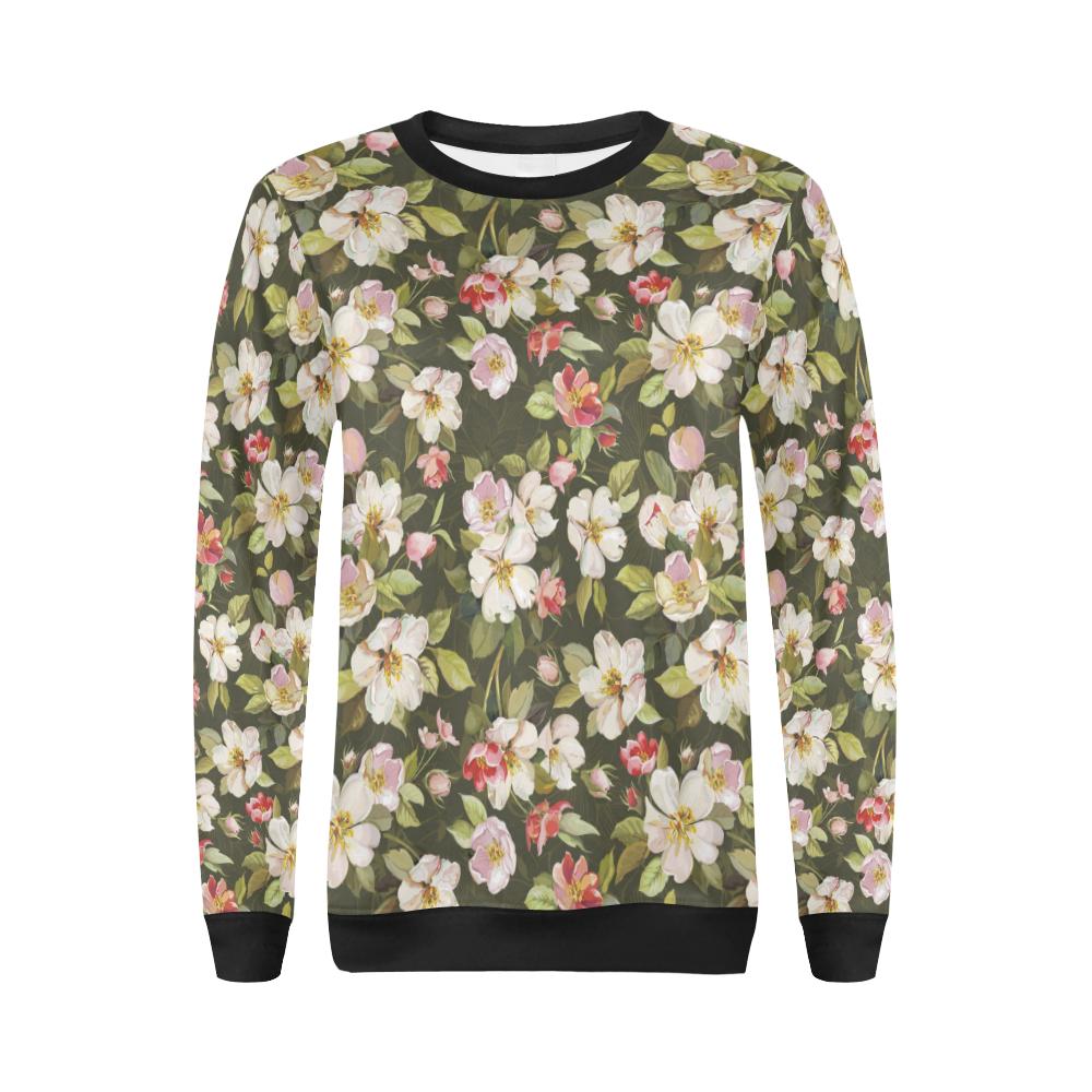 Apple blossom Pattern Print Design AB01 Women Long Sleeve Sweatshirt-JorJune