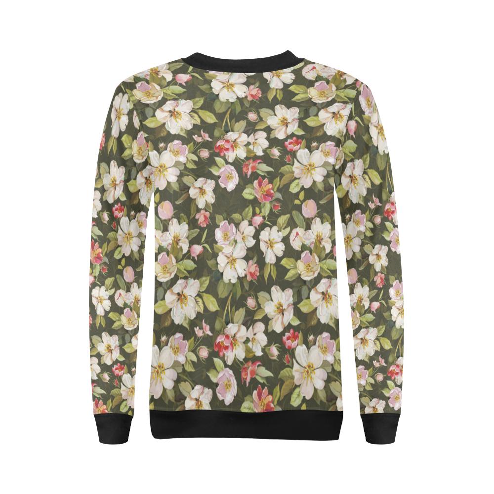 Apple blossom Pattern Print Design AB01 Women Long Sleeve Sweatshirt-JorJune