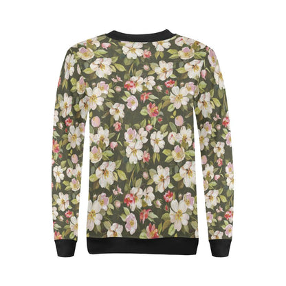 Apple blossom Pattern Print Design AB01 Women Long Sleeve Sweatshirt-JorJune