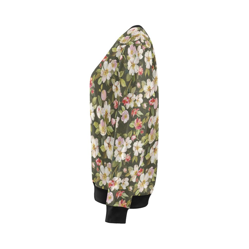 Apple blossom Pattern Print Design AB01 Women Long Sleeve Sweatshirt-JorJune