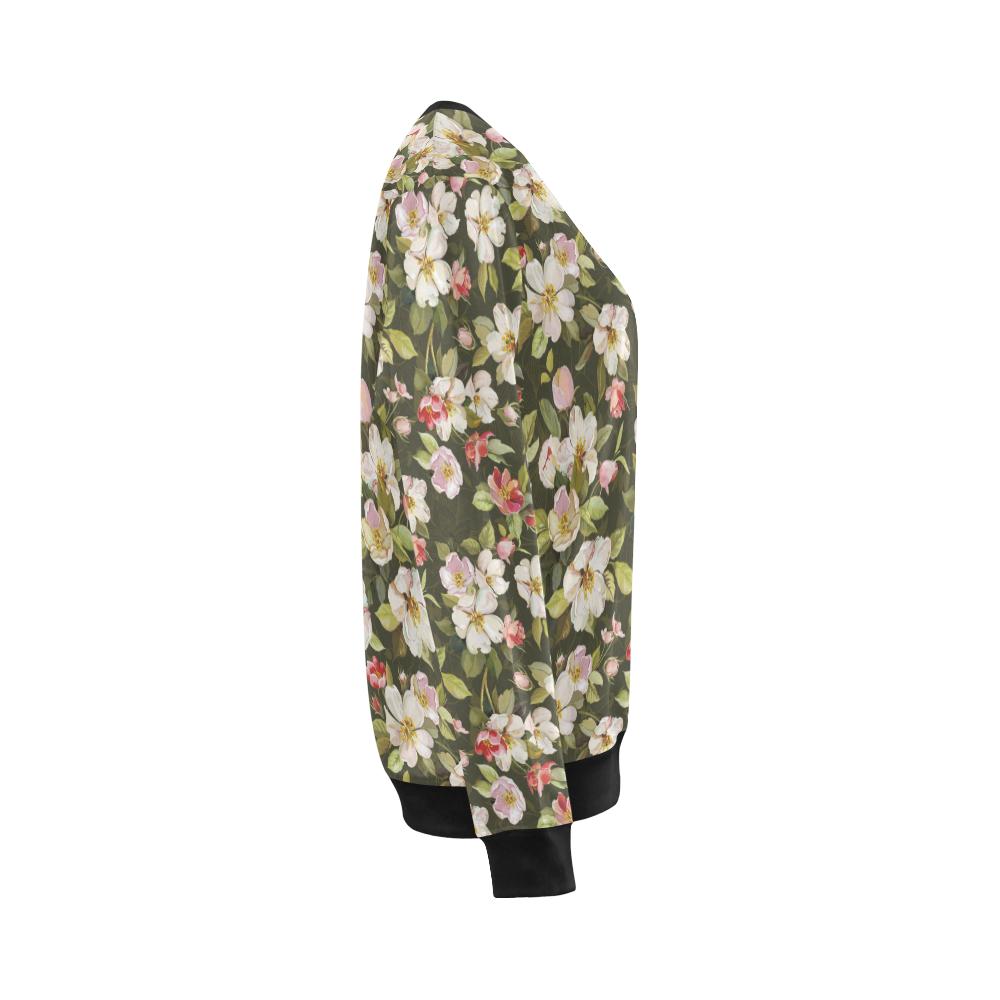 Apple blossom Pattern Print Design AB01 Women Long Sleeve Sweatshirt-JorJune