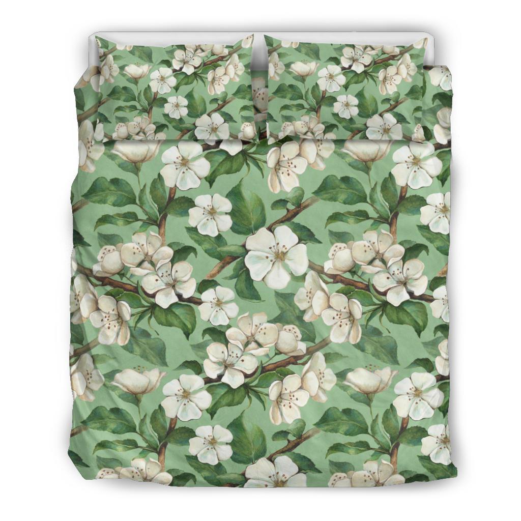 Apple blossom Pattern Print Design AB02 Duvet Cover Bedding Set-JORJUNE.COM