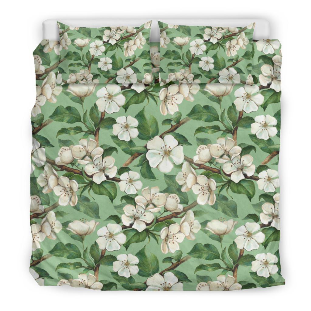 Apple blossom Pattern Print Design AB02 Duvet Cover Bedding Set-JORJUNE.COM