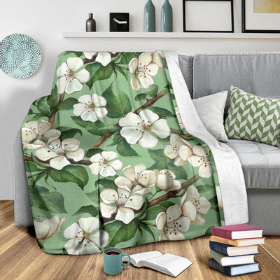 Apple blossom Pattern Print Design AB02 Fleece Blankete