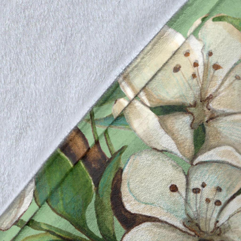Apple blossom Pattern Print Design AB02 Fleece Blankete