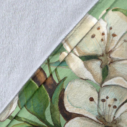 Apple blossom Pattern Print Design AB02 Fleece Blankete