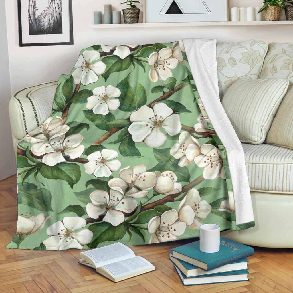 Apple blossom Pattern Print Design AB02 Fleece Blankete