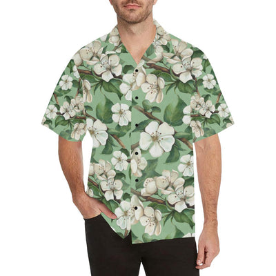 Apple blossom Pattern Print Design AB02 Men Hawaiian Shirt-JorJune