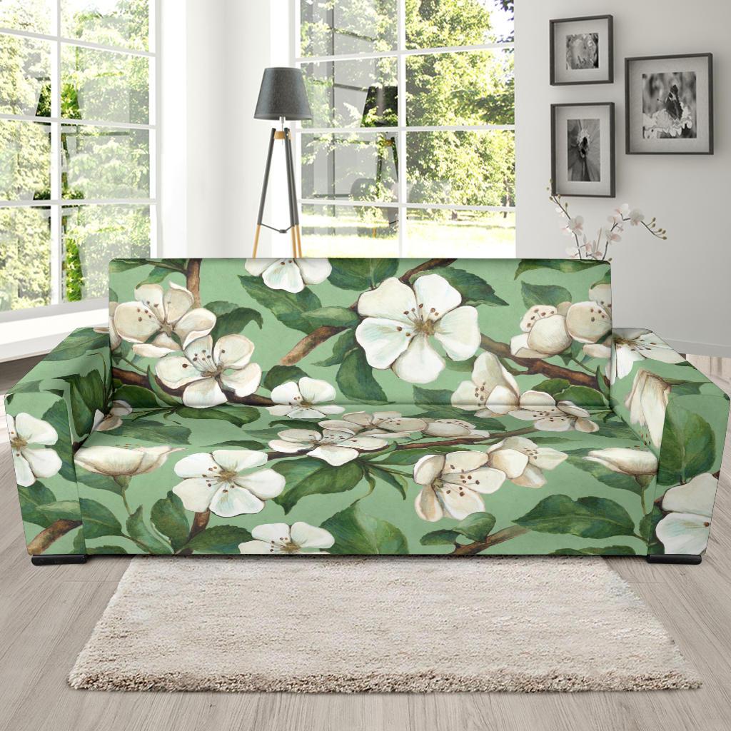Apple blossom Pattern Print Design AB02 Sofa Slipcover-JORJUNE.COM