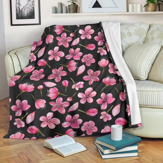 Apple blossom Pattern Print Design AB03 Fleece Blankete