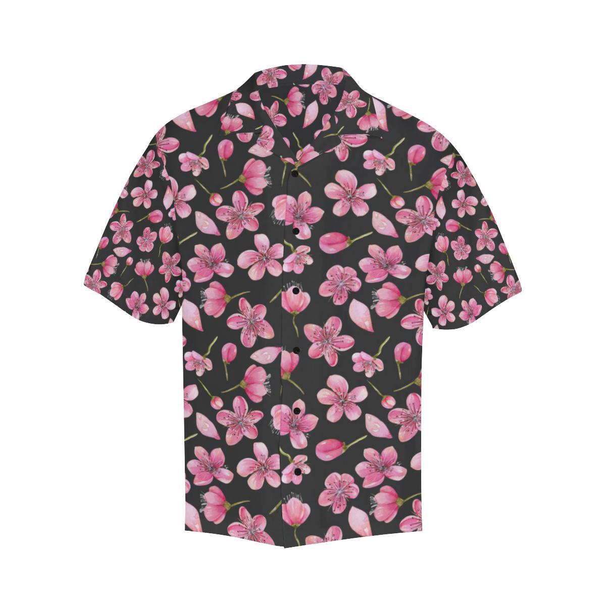 Apple blossom Pattern Print Design AB03 Men Hawaiian Shirt-JorJune