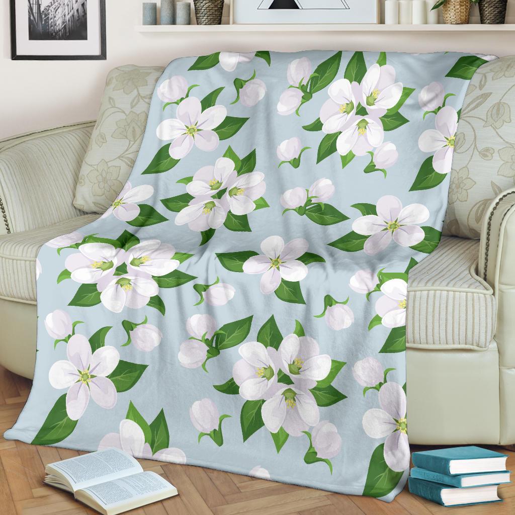 Apple blossom Pattern Print Design AB04 Fleece Blankete