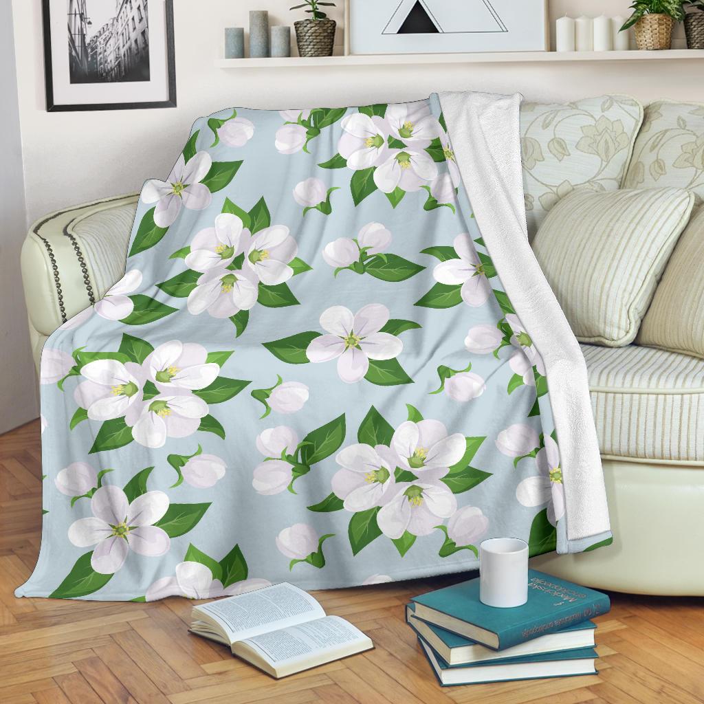 Apple blossom Pattern Print Design AB04 Fleece Blankete